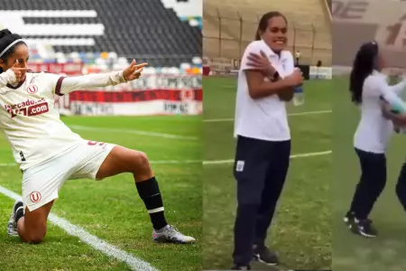 Jugadora de Universitario responde a gestos de Alianza Lima.