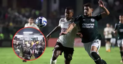 Polica brasilea reprime a jugadores de Universitario