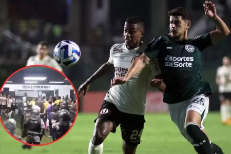 Polica brasilea reprime a jugadores de Universitario