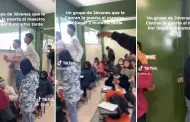 Le pagaron con la misma moneda! Profesor llega tarde a clase y sus alumnos le cierran la puerta