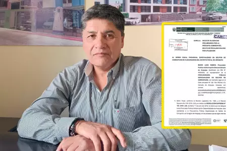 Procuradura de Arequipa pide investigar a alcalde Rivera.