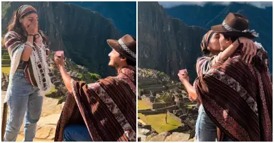 Pedida de mano en Machu Picchu