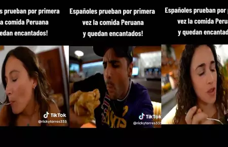 Españoles prueban comida peruana por primera vez.