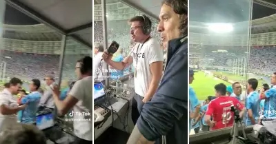 Hinchas de Sporting Cristal insultan a narrador argentino.