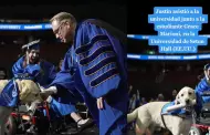 "El ms leal de todos": Perrito se gradu junto a su duea y recibe diploma