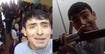 Profesor se reporta con su novia por video desde sus clases en Andahuaylas.