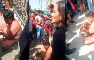 Trujillo: Intentan quemar vivo a sujeto que robó celular a mujer