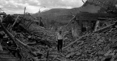 Terremoto en Yungay en 1970.