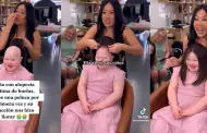 TikTok: Nia con alopecia se ve con peluca por primera vez y su reaccin se vuelve viral