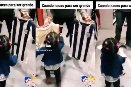 Nia escoge entre una camiseta entre Alianza y la 'U'.