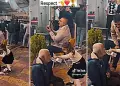 Nia se compadece de un adulto mayor en situacin de calle y lo ayuda.