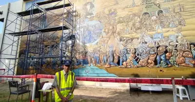 Después de 34 años recuperan majestuosidad del "Mural Alegórico a César Vallejo"