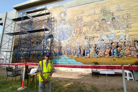 Despus de 34 aos recuperan majestuosidad del "Mural Alegrico a Csar Vallejo"