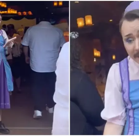 Trabajador de Disneyland recibe críticas por usar vestido