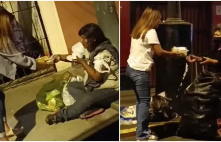 Regala comida a personas y animales en situacin de calle