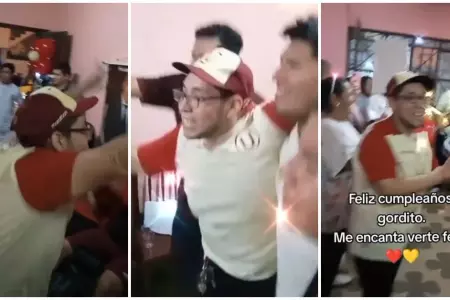 Joven sorprende a su novio con 'serenata crema' en su cumpleaos