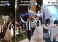 "Grones de corazón": Pareja de recién casados celebra su boda alentando a Alianza Lima
