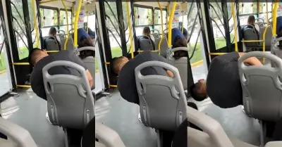 Hombre sufre incidente en bus