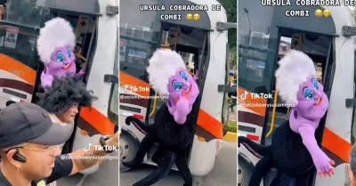 rsula de 'La sirenita' trabaja como cobradora de combi