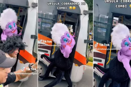 rsula de 'La sirenita' trabaja como cobradora de combi