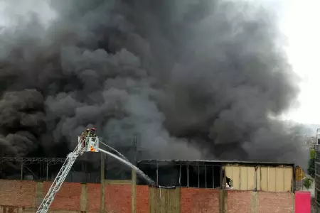Incendio registrado en La Victoria.