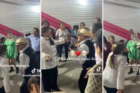 Abuelitos cautivan a todos con sus pasos de huayno.