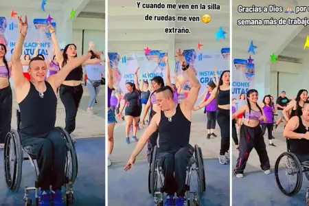 Hombre conmueve al ser profesor de baile a pesar de su discapacidad.