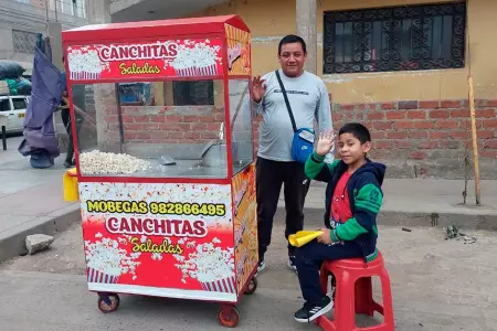 Padre tumbesino logró comprar carrito de pop corn tras difusión en Exitosa.