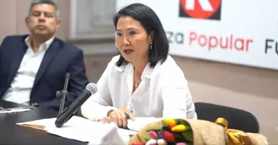 Keiko Fujimori critica el balance del gobierno de Dina Boluarte.