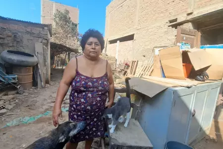 Madre de familia pide a las autoridades plstico y calaminas tras pase de huaico