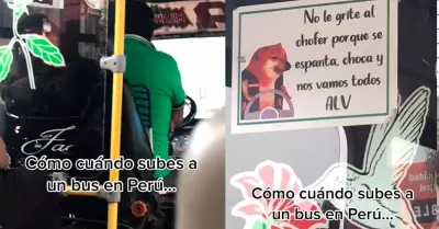 Chofer de micro sorprende a pasajeros con mensaje inesperado.