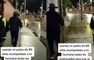 Conmovedor! Padre de 80 aos acompaa a su hija al paradero y se vuelve viral