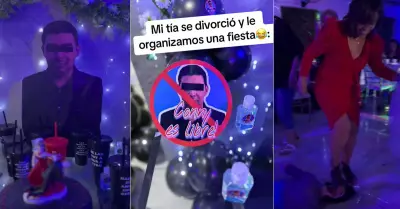 Mujer se divorcia y celebra con una gran fiesta original.