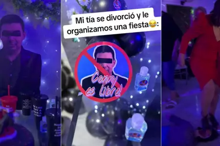 Mujer se divorcia y celebra con una gran fiesta original.