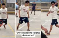 "¿El multi-hincha?": Joven juega fútbol con short de Alianza Lima y camiseta de la 'U'