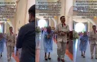 "Te quiero mucho": Abuelita acompaa a su nieto al altar en el da de su boda