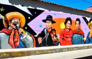 Cajamarca: Pintura gigantesca rinde homenaje a diferentes artistas emblemticos de la regin