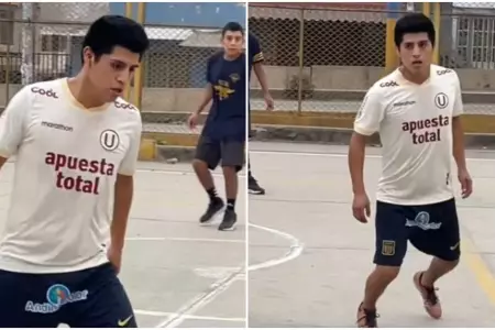 Joven sorprende con combinacin de equipos rivales en indumentaria de pichanga