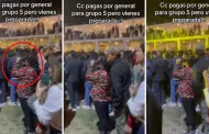 Nadie la supera! Seora asiste al concierto del Grupo 5 con binoculares para verlos mejor