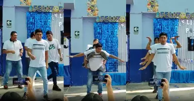 Padres de familia recrean coreografa de Skndalo.