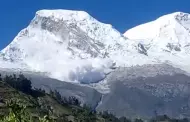 ncash: Avalancha en el pico norte del Huascarn causa terror en la poblacin de Yungay