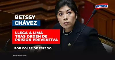 Expremier Bettsy Chvez llega a Lima tras orden de prisin preventiva
