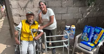 Fundacin Romero ayuda a adulto mayor en Chosica.