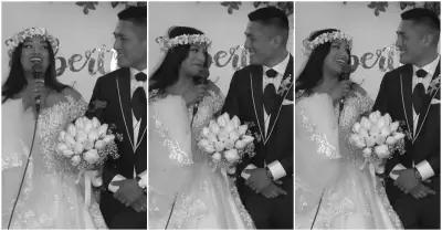 Mujer emociona a su esposo con cancin de Flor Pilea en su boda