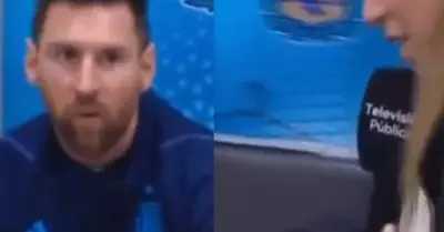 Messi abandona vestuario por ingreso de periodista.
