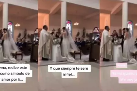 Novio se equivoca al decir sus votos matrimoniales.