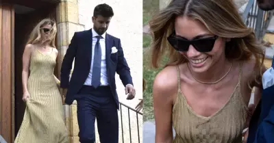 El look de Clara Cha en la boda de Marc Piqu