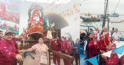 Imagen de San Pedrito realiza procesin terrestre y martima en Chimbote.