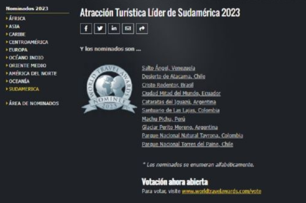 Cmo votar en el World Travel Awards 2023?