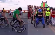 Iquitos: Ciudadanos con discapacidad participaron en carrera de puente sobre el ro Nanay